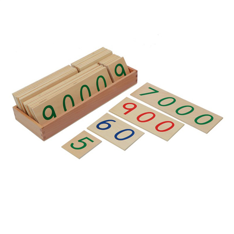 Large Wooden Number Cards With Box (1-9000)