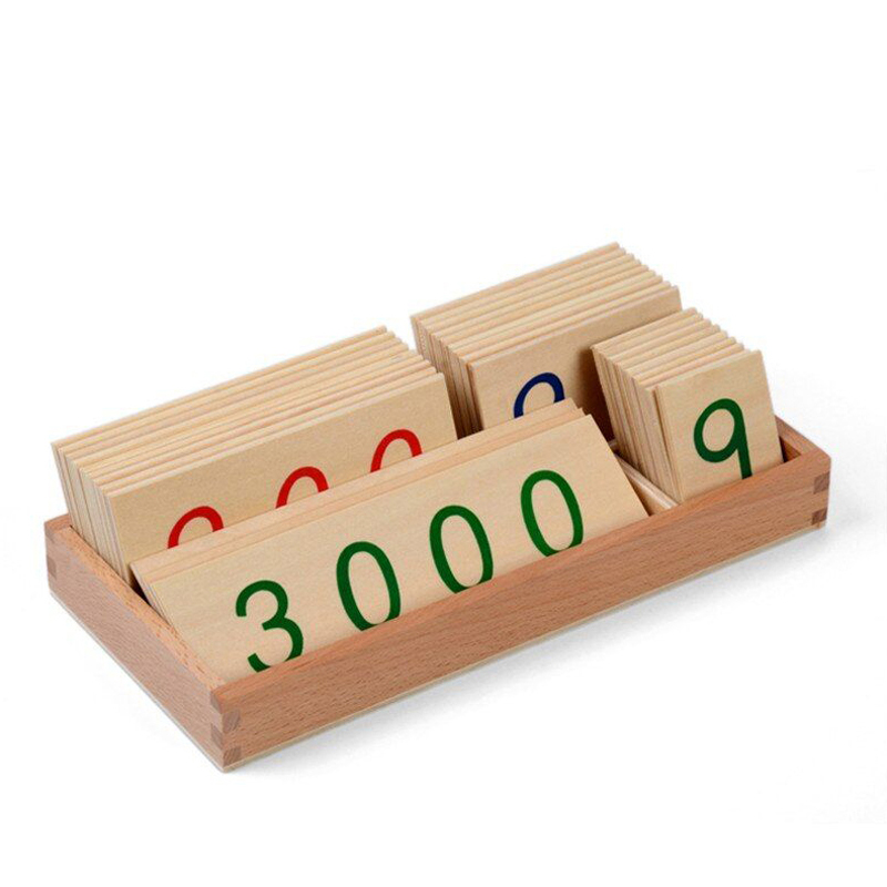 Large Wooden Number Cards With Box (1-3000)