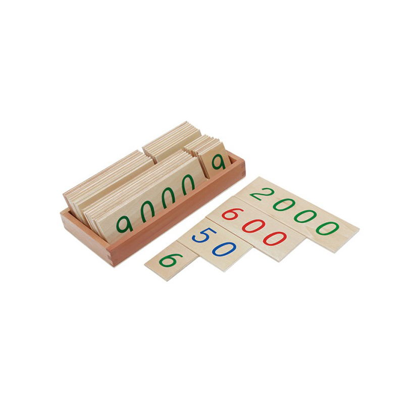 Small Wooden Number Cards With Box (1-9000)