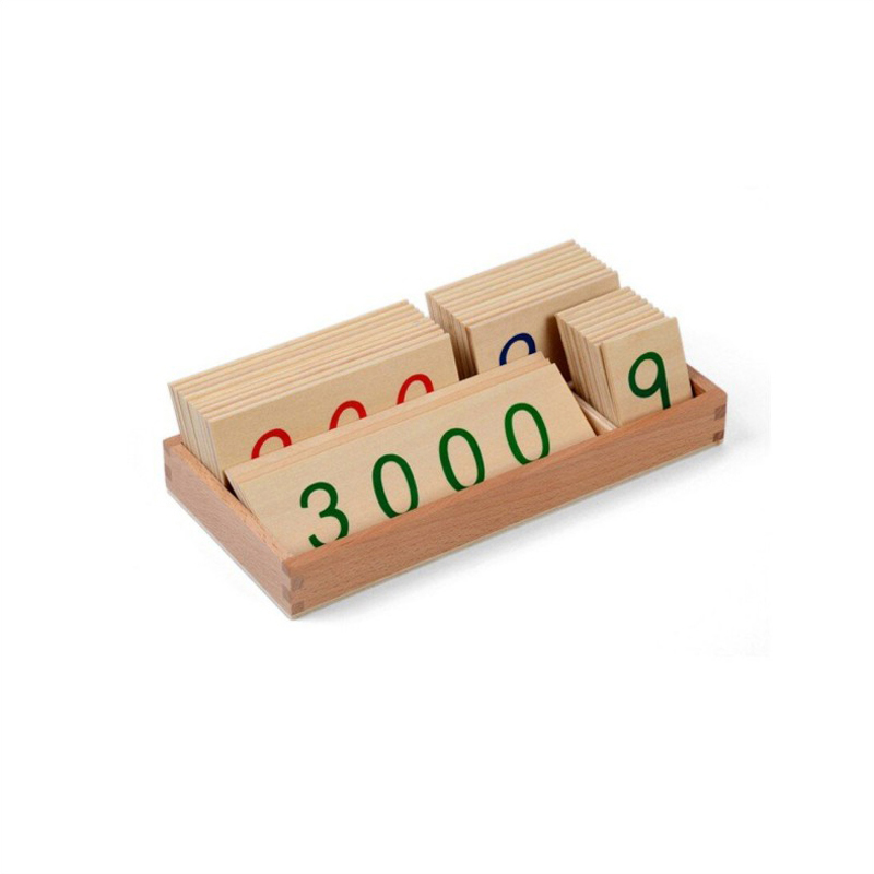 Small Wooden Number Cards With Box (1-3000)