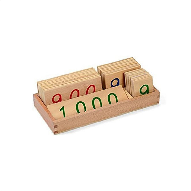 Small Wooden Number Cards With Box (1-1000)