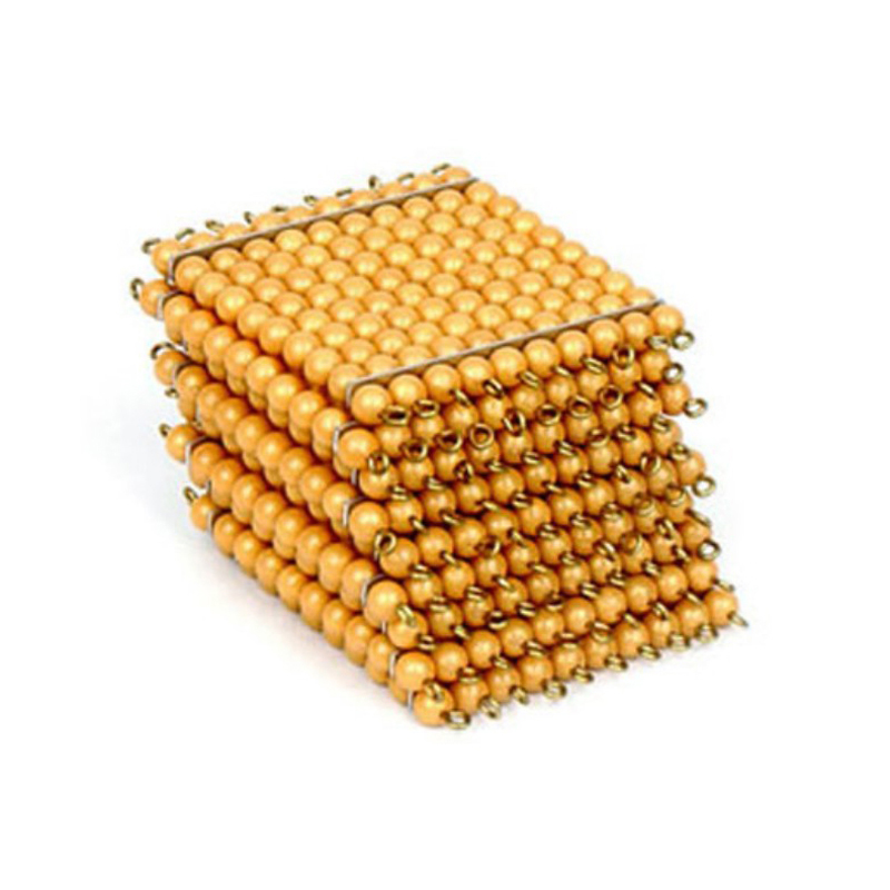 10 Golden Bead Squares of Hundred