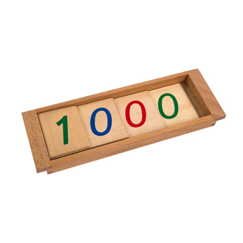 Large Wooden Number Cards With Box (1-1000)