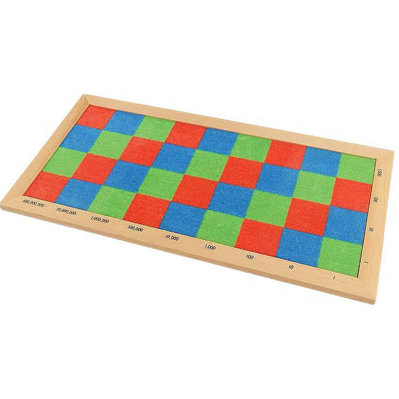 Checker Board -wood surface is covered with printed carpet