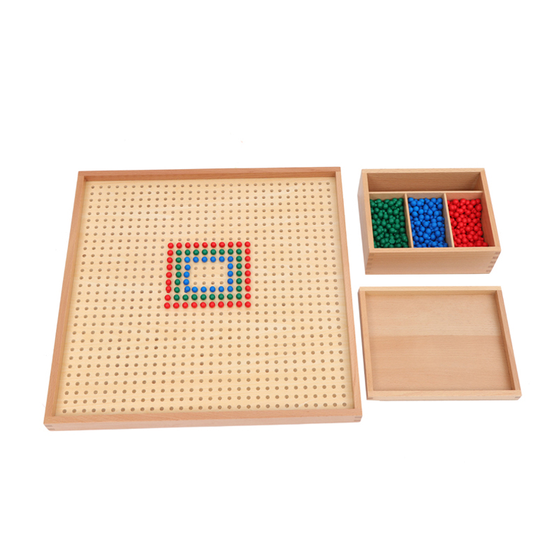 Wooden Peg Board with Plastic Pegs