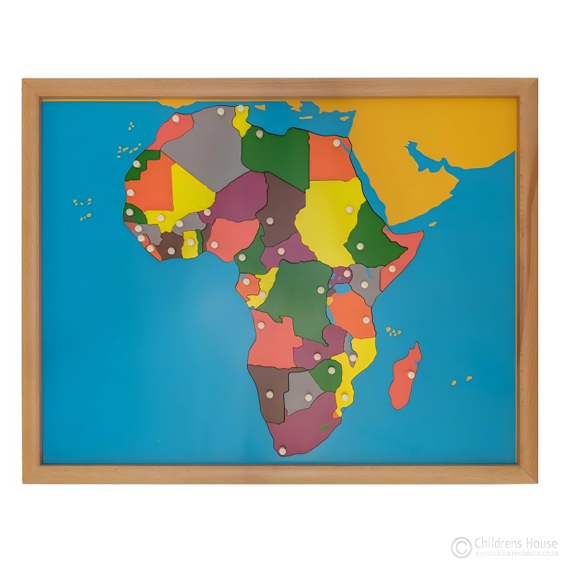 Puzzle Map of Africa with Frame