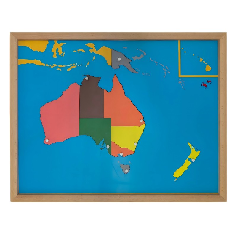 Puzzle Map of Australia with Frame