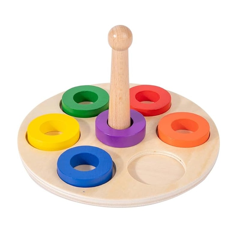 Wooden Stacking and Sorting Ring