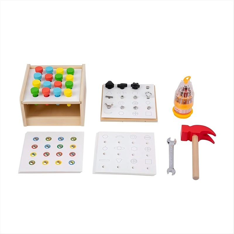 Screwdriver Board Set & Hammer Peg Toy