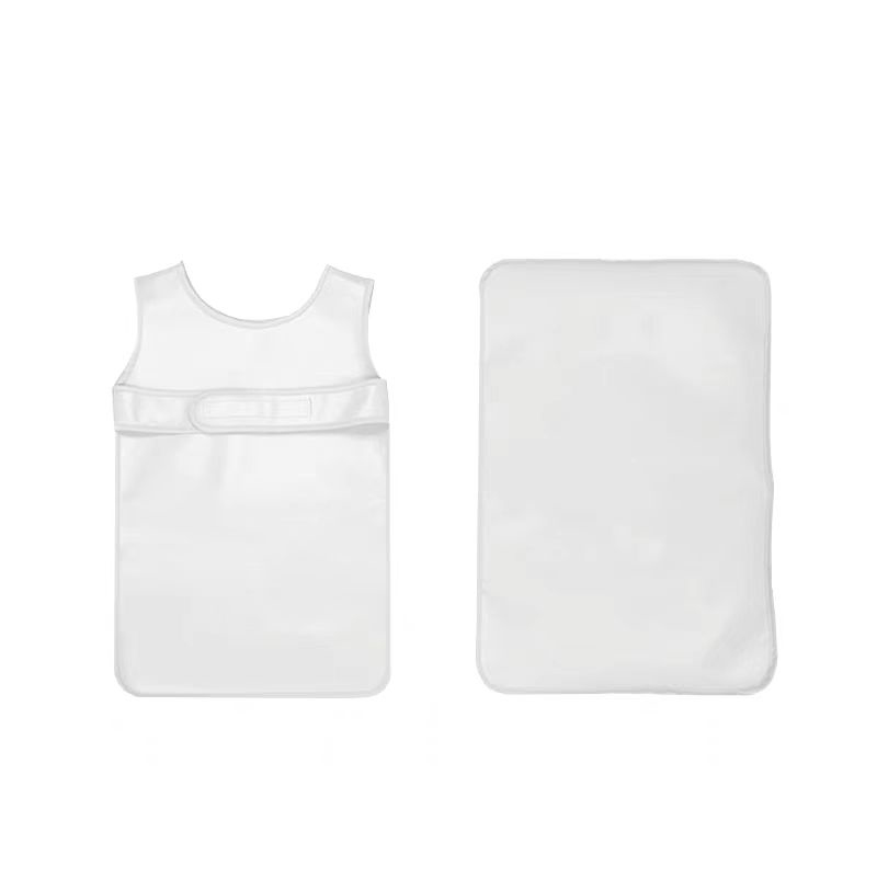 Kid Easy-Fasten Water-Resistant Apron with Pad
-White  I615-6