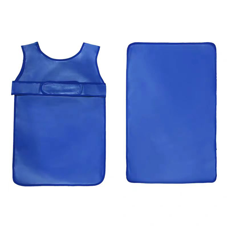 Kid Easy-Fasten Water-Resistant Apron with Pad
-Dark Blue  I615-9