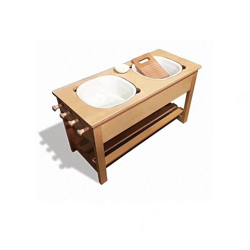 Beechwood Laundry table (including washboard and dishes)