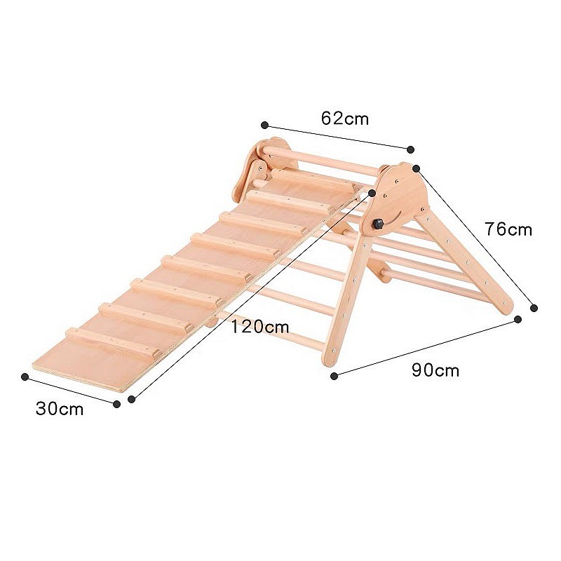 Beechwood 2 piece set of climbing frame and plate assembly