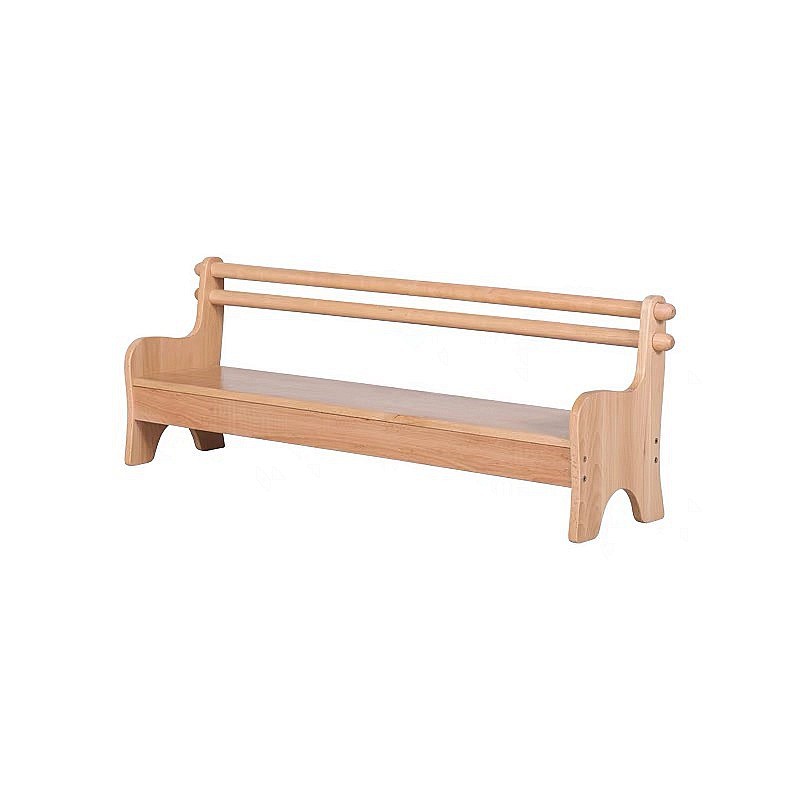 Beechwood Long shoe changing stool