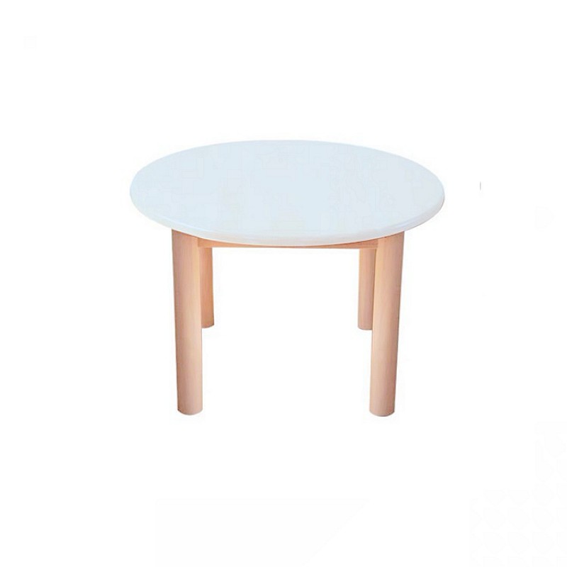 Beechwood+White melamine board Mix and match colors - Round Table