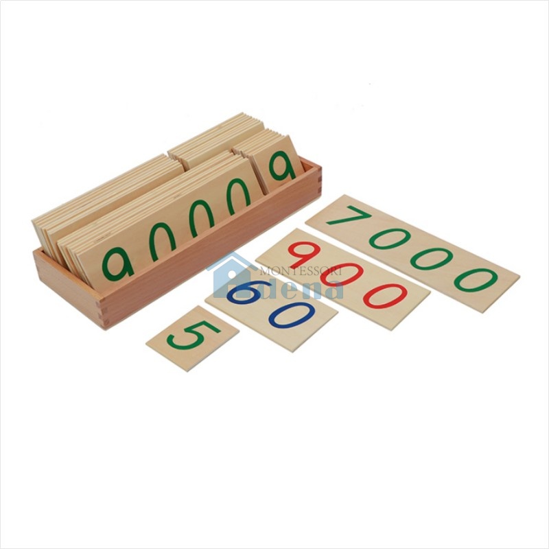 Large Wooden Number Cards With Box (1-9000)