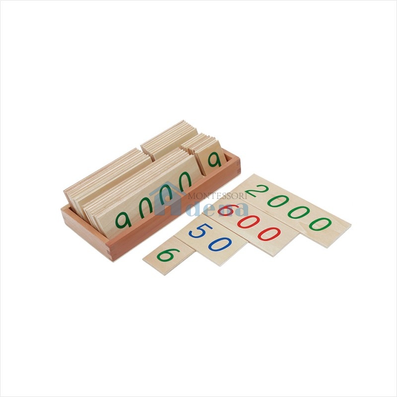 Small Wooden Number Cards With Box (1-9000)