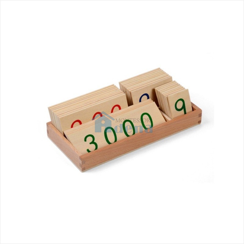 Small Wooden Number Cards With Box (1-3000)