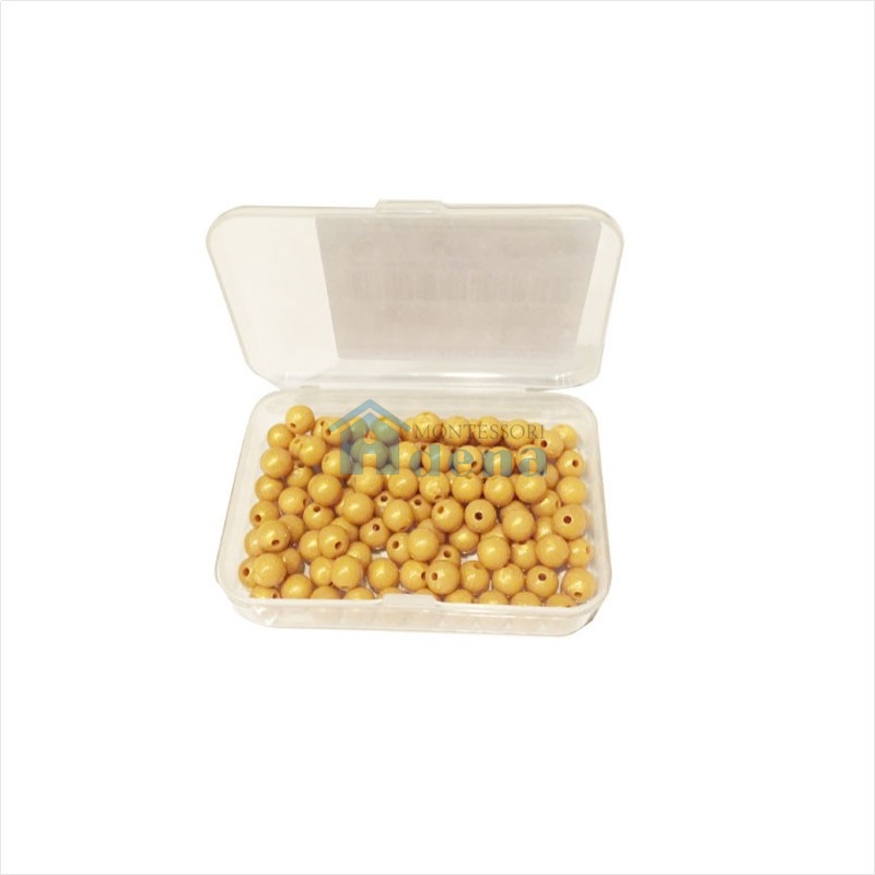 100 Golden Bead Units in a Plastic Box