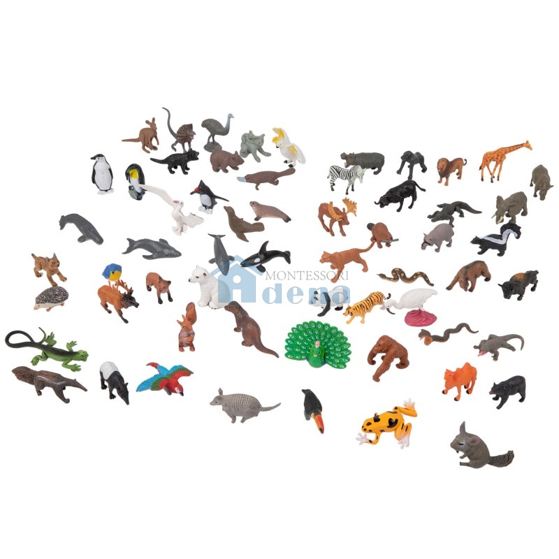 Animal model of seven continents (7 cm)