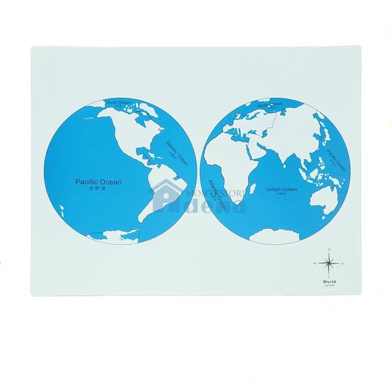 Labeled World Parts Control Map-PVC