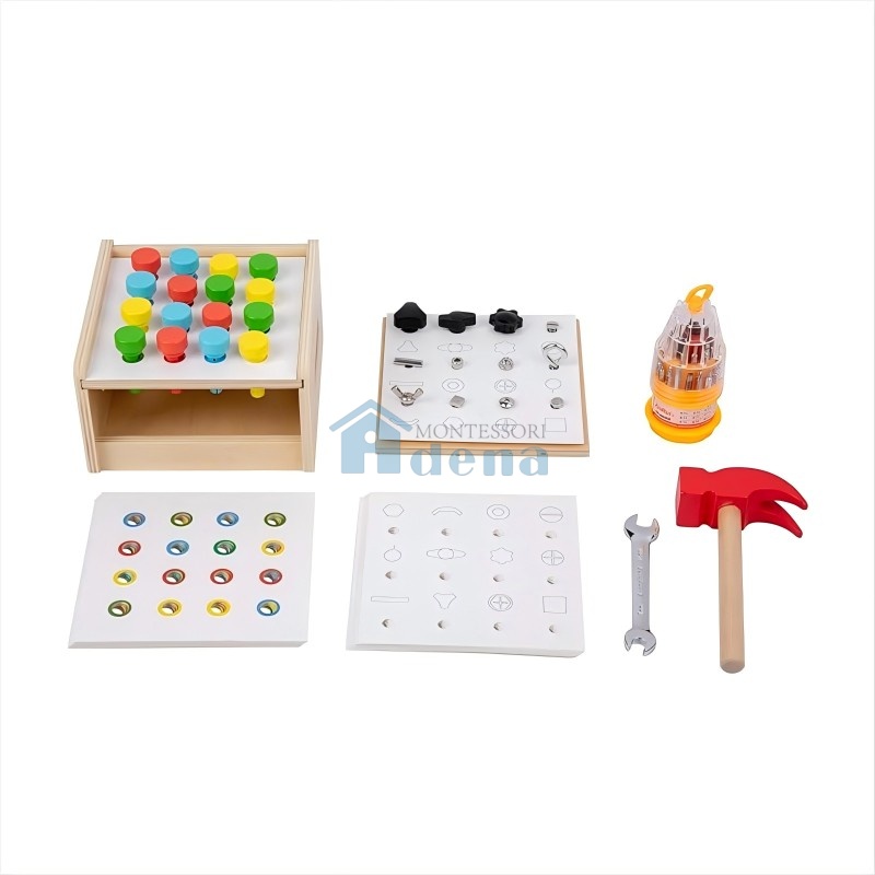 Screwdriver Board Set & Hammer Peg Toy