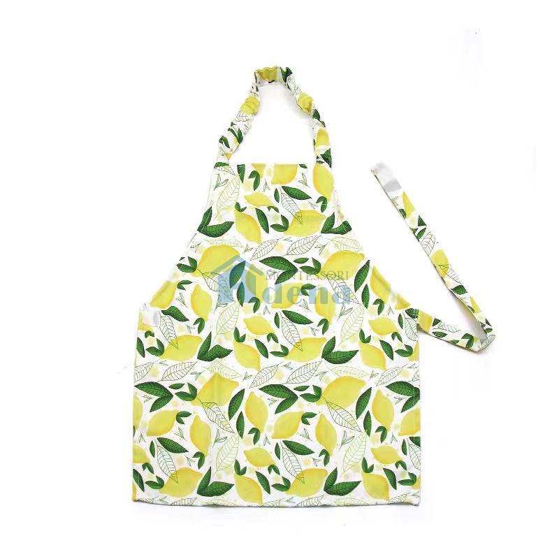 Kid Easy-Fasten Water-Resistant Apron
-Lemon Pattern.  I617-5