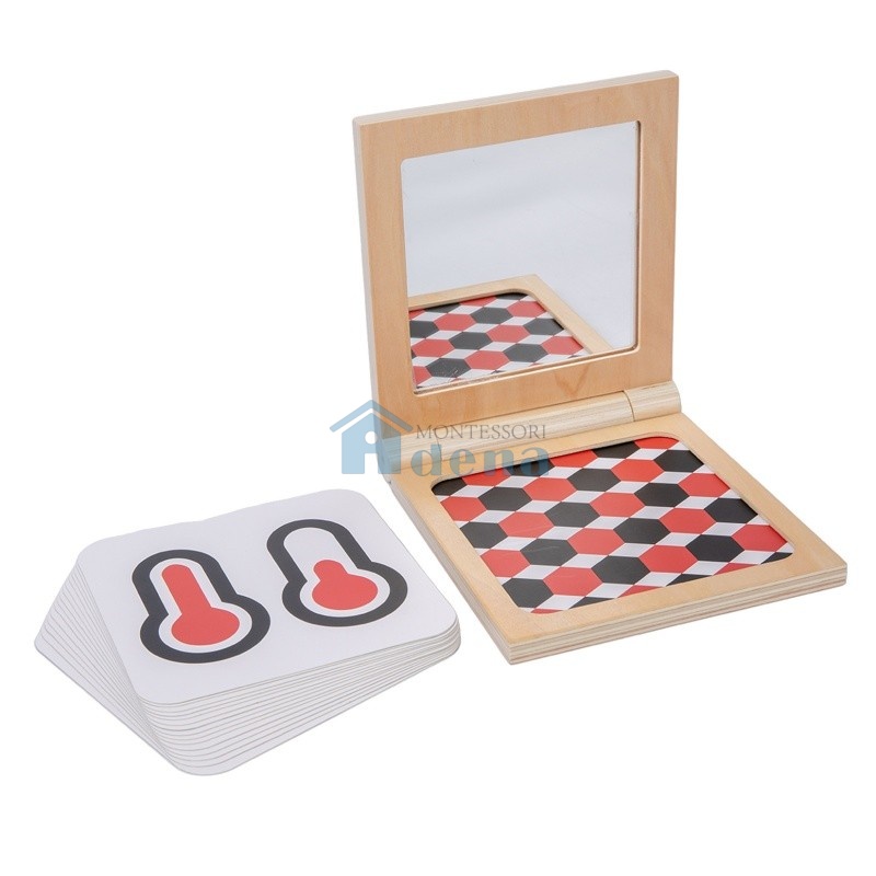 Foldable Wooden Book Frame with Mirror