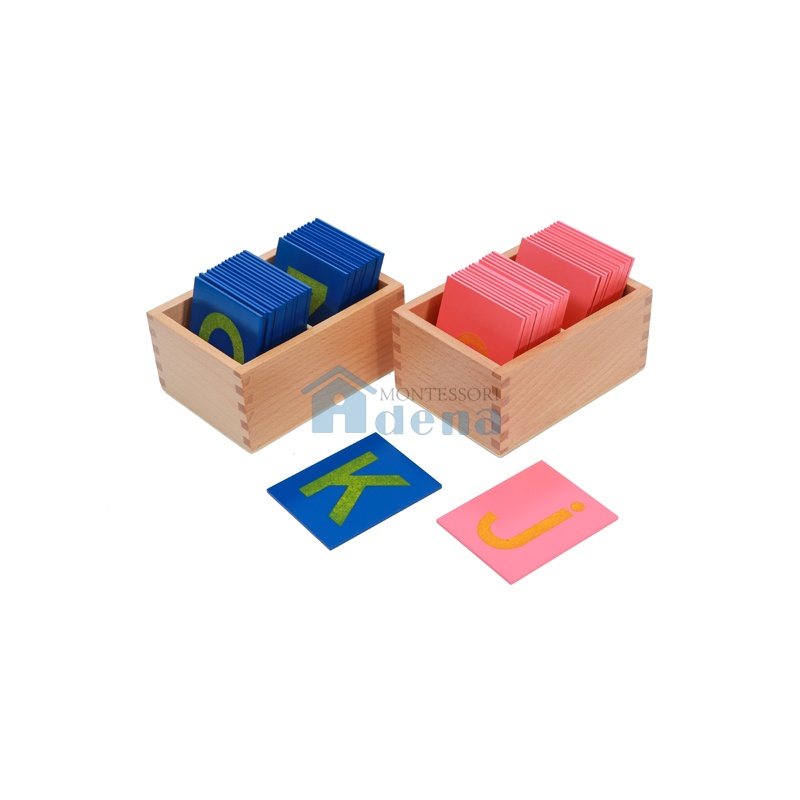 Lower and Capital Case Sandpaper Letters ,with Box