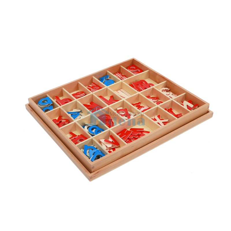 Wood - Small Movable Alphabet (Red & Blue)