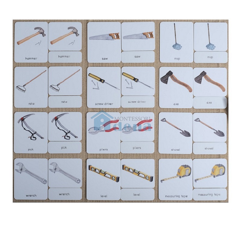 Tools 3-Part Cards English w/ Stand