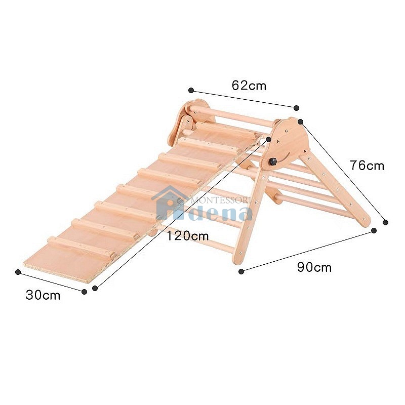Beechwood 2 piece set of climbing frame and plate assembly