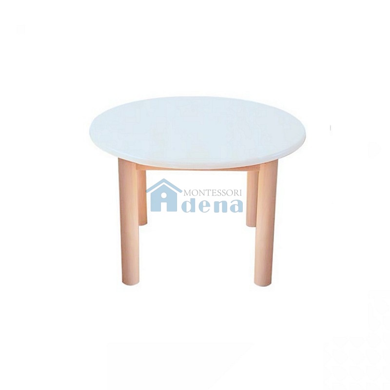 Beechwood+White melamine board Mix and match colors - Round Table
