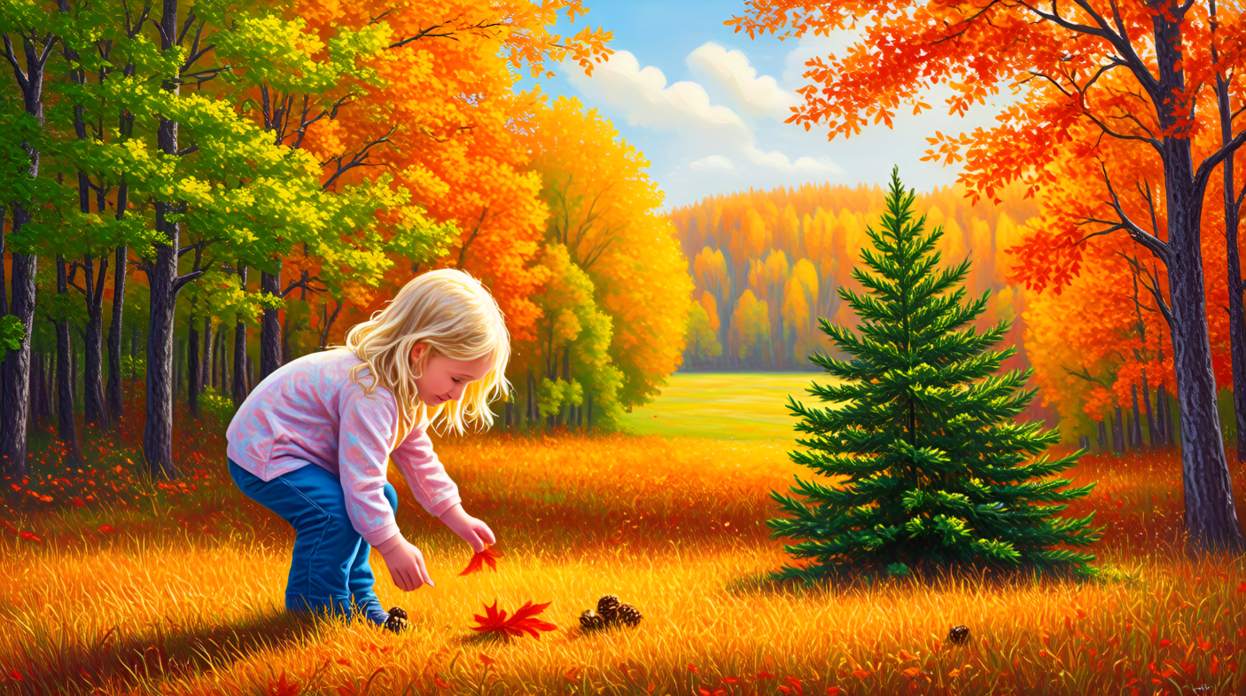 Autumn Nature Corner Arrangement Diagram: Flowers, Leaves, Pinecones